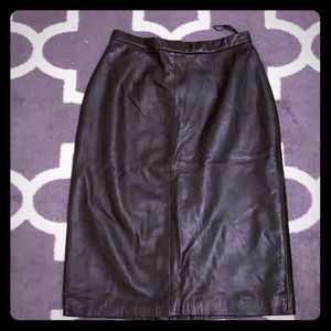 Vintage Michael Hoban North Beach leather skirt